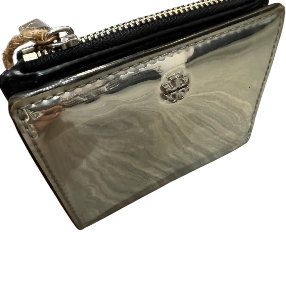 Tory Burch Silver Metallic Wallet